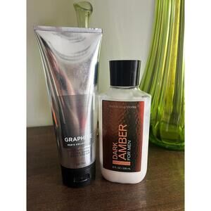 Bundle men’s dark amber & graphite body lotion